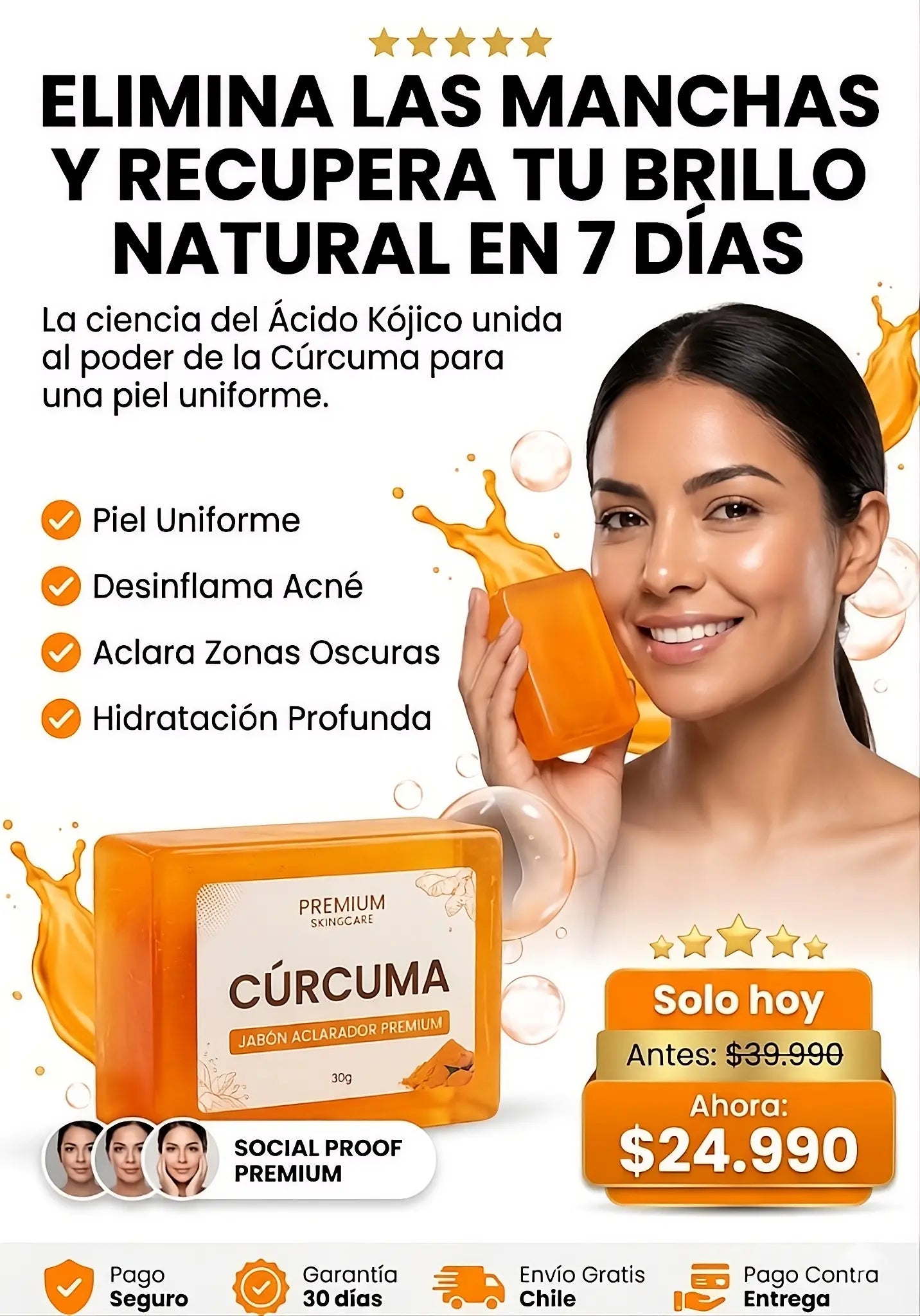 Jabón de cúrcuma Glow - Recupera el tono de tu piel