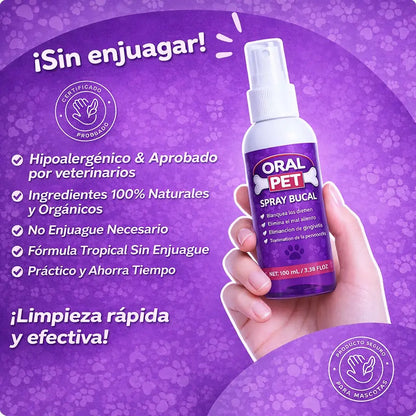 Oral Pet Spray - Limpiador para Mascotas 🦷