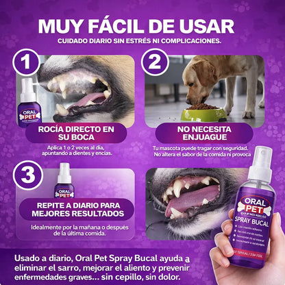 Oral Pet Spray - Limpiador para Mascotas 🦷