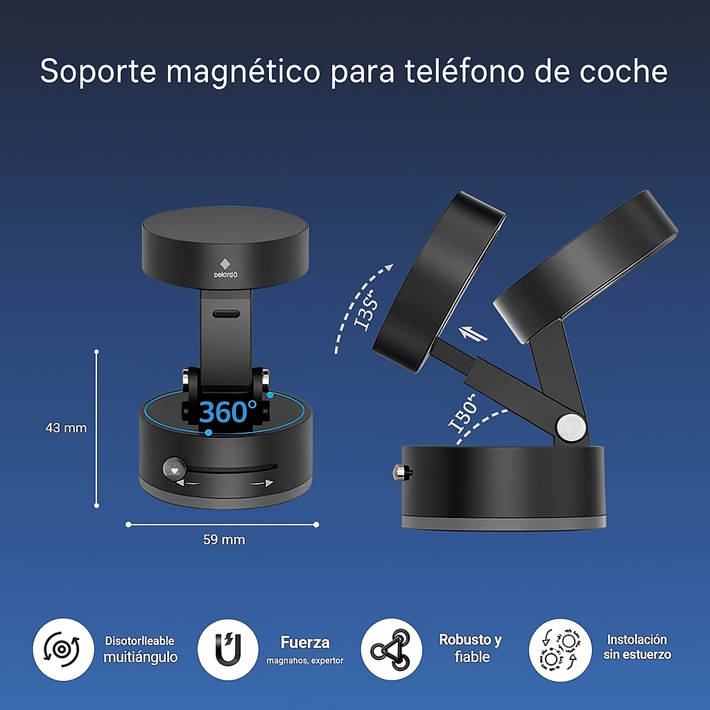 Soporte magnético 🧲 Seguridad y cómodidad ✅