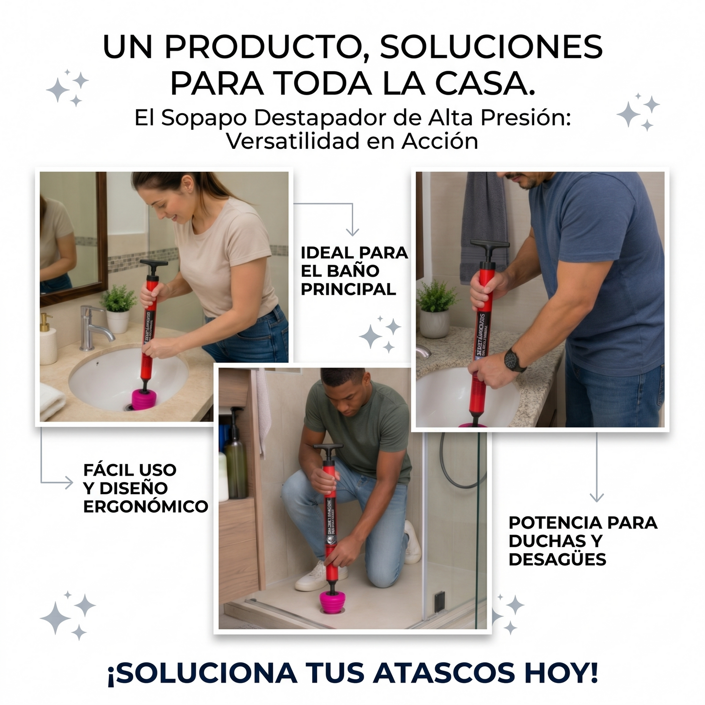 Destapador UltraPro | Despeja tus cañerías sin esfuerzo