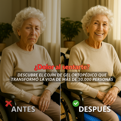 Cojín Ortopédico de Gel | Siéntate sin dolor – Vive con comodidad ✅