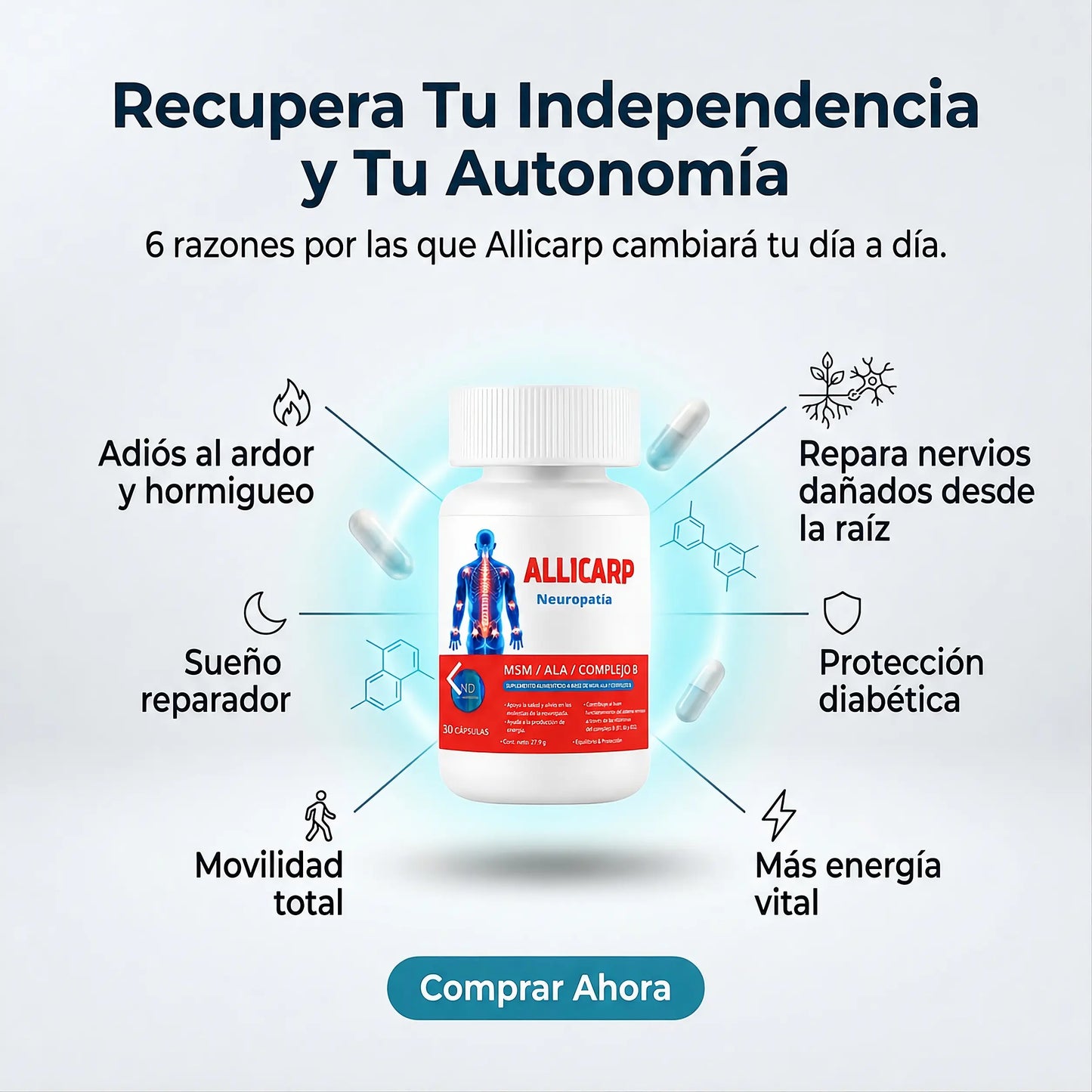 ALLICARP USA | ELIMINA HORMIGUEOS Y ENTUMESIMIENTOS
