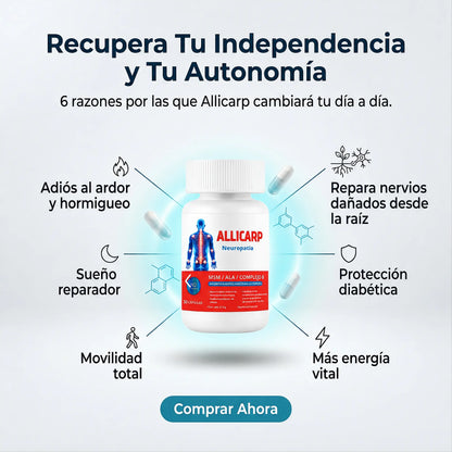 ALLICARP USA | ELIMINA HORMIGUEOS Y ENTUMESIMIENTOS