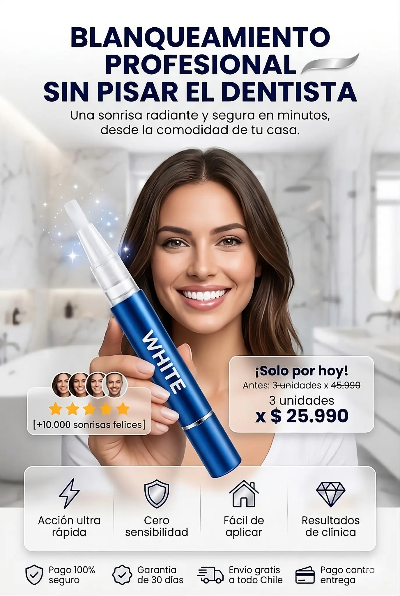 Lápiz Blanqueador Dental Profesional ✅