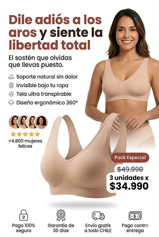 Sostén Premium sin Aros (3 unidades)